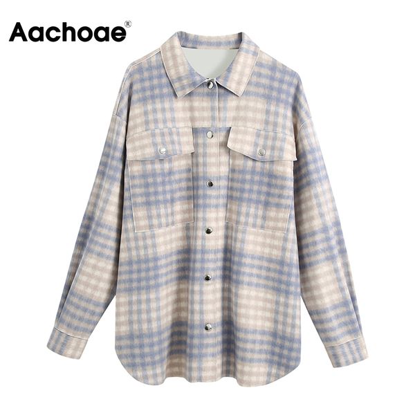 aachoae women plaid blouse batwing long sleeve casual pocket shirt female turn down collar loose office wear tunic outwear 210413, White
aachoae women plaid blouse batwing long sleeve casual pocket shirt female turn down collar loose office wear tunic outwear 210413, White