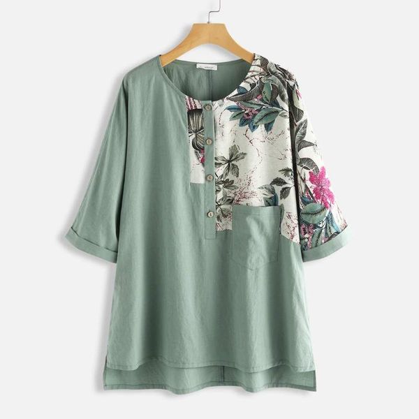 women's blouses & shirts zanzea summer vintage half sleeve floral printed blouse women casual cotton linen shirt blusas female loose tu, White
women's blouses & shirts zanzea summer vintage half sleeve floral printed blouse women casual cotton linen shirt blusas female loose tu, White