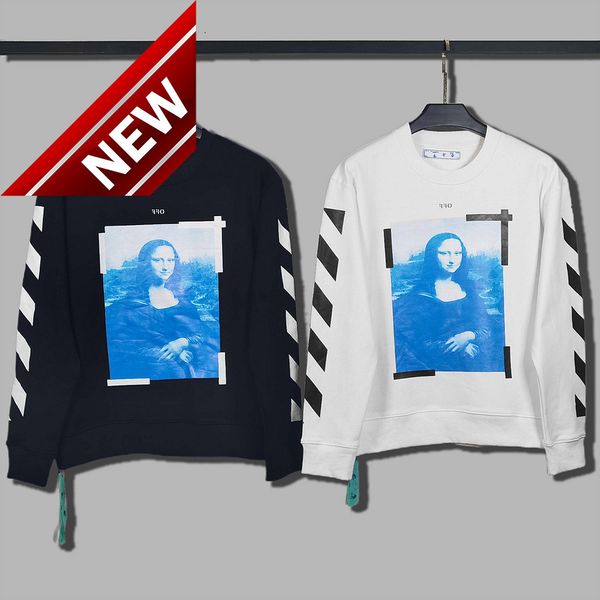 winter autumn new chaopai off-white2021 ow mona lisa oil painting round neck hoodless casual sweater, Black
winter autumn new chaopai off-white2021 ow mona lisa oil painting round neck hoodless casual sweater, Black