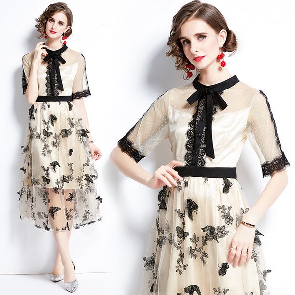 dress middle-aged female 40-50 years old medium and long summer fashion heavy industry mesh embroidery lace up slim fitting stitching skirt, Black;gray
dress middle-aged female 40-50 years old medium and long summer fashion heavy industry mesh embroidery lace up slim fitting stitching skirt, Black;gray