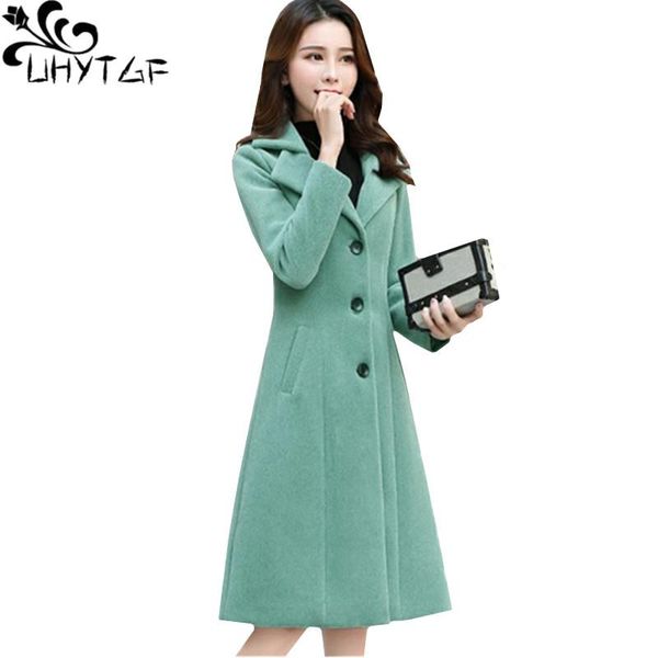 women's wool & blends uhytgf women winter coats long coat single-breasted lapel solid color wild elegant female woolen jacket 2, Black
women's wool & blends uhytgf women winter coats long coat single-breasted lapel solid color wild elegant female woolen jacket 2, Black