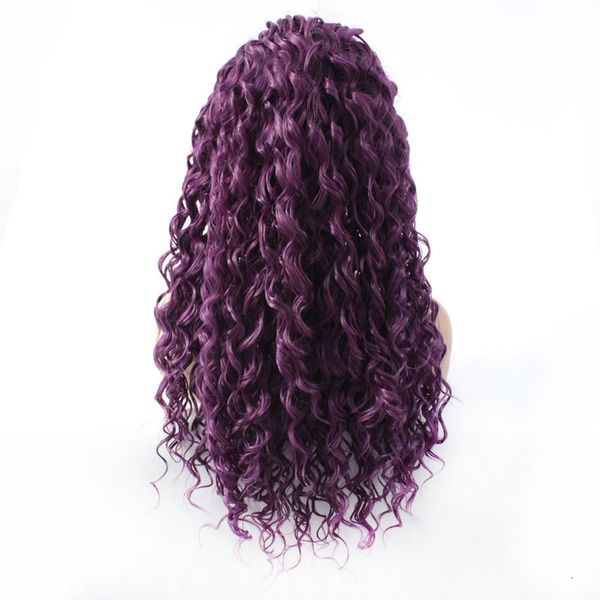 high korean quality silk fashion purple small curly hair hand woven chemical fiber front lace wig, Black;brown
high korean quality silk fashion purple small curly hair hand woven chemical fiber front lace wig, Black;brown