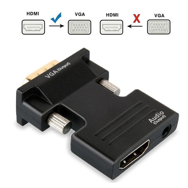 -compatible female to vga male converter with 3.5mm aux audio cable adapter 1080p video output for pc tv monitor projector cables & conn con
-compatible female to vga male converter with 3.5mm aux audio cable adapter 1080p video output for pc tv monitor projector cables & conn con