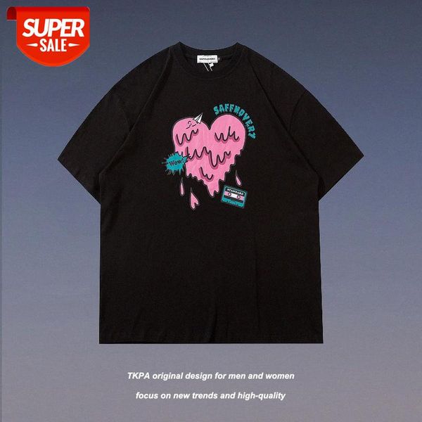 t shirt summer ins love print short-sleeved men and women national trend loose couple casual round neck half sleeve #vu3u, White;black
t shirt summer ins love print short-sleeved men and women national trend loose couple casual round neck half sleeve #vu3u, White;black