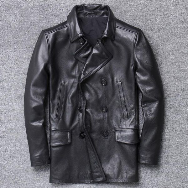 men's leather & faux 2021 black long casual style genuine jacket men plus size 5xl real natural soft cowhide autumn 740 peacoat
men's leather & faux 2021 black long casual style genuine jacket men plus size 5xl real natural soft cowhide autumn 740 peacoat