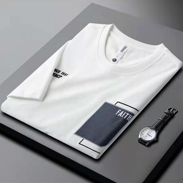 men's t-shirts short sleeve t-shirt collar embroidery patch of cultivate morality leisure half logo, White;black
men's t-shirts short sleeve t-shirt collar embroidery patch of cultivate morality leisure half logo, White;black