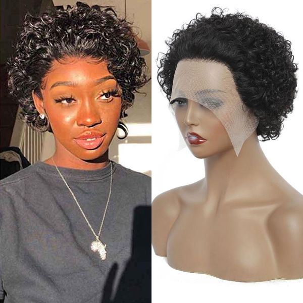lace wigs puromi short curly human hair 13x1 front for black women brazilian non-remy pixie cut wig, Black;brown
lace wigs puromi short curly human hair 13x1 front for black women brazilian non-remy pixie cut wig, Black;brown