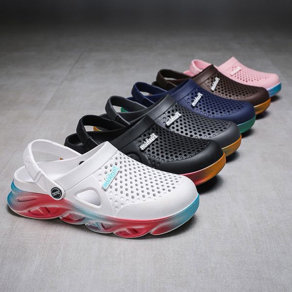 qaulity mens womens trainers sports size cross-border summer slippers thick-soled beach shoes couple hole shoe outdoor baotou sandals code:2, Black
qaulity mens womens trainers sports size cross-border summer slippers thick-soled beach shoes couple hole shoe outdoor baotou sandals code:2, Black