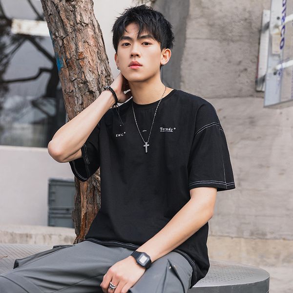 mens t shirts casual tide half sleeve simple letter printing loose clothes, White;black
mens t shirts casual tide half sleeve simple letter printing loose clothes, White;black