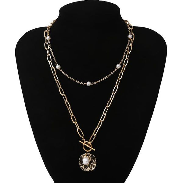 trendy toggle clasp baroque pearl coin choker necklace pendant women handmade jewelry gold color chain link long necklaces, Silver
trendy toggle clasp baroque pearl coin choker necklace pendant women handmade jewelry gold color chain link long necklaces, Silver