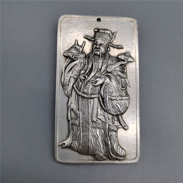 chinese old tibetan silver relief fortuna waist card amulet pendant feng shui lucky pendant, Brown
chinese old tibetan silver relief fortuna waist card amulet pendant feng shui lucky pendant, Brown