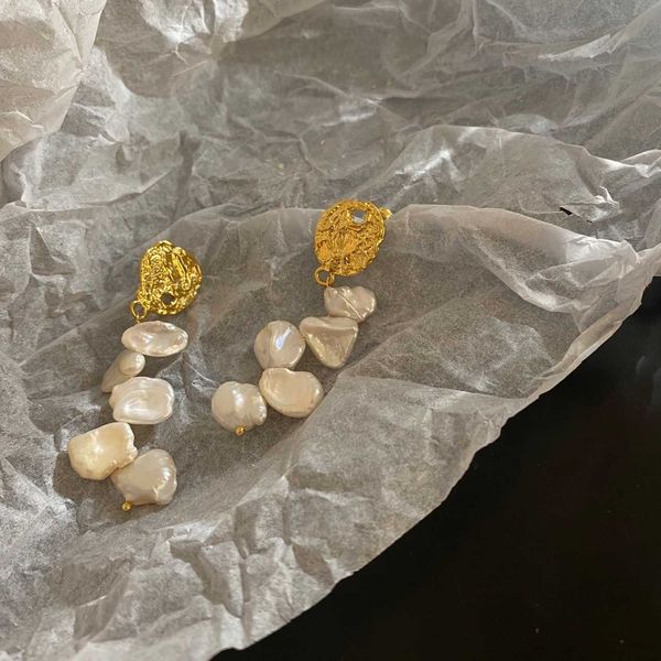 french design baroque pearl earrings female exaggerated shaped pearl earrings protect sensitive e3-7, Silver
french design baroque pearl earrings female exaggerated shaped pearl earrings protect sensitive e3-7, Silver