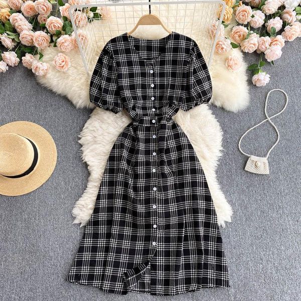 summer fashion short-sleeved loose-aged vestidos female v-neck bubble-breasted slim retro plaid midi dress 784 casual dresses, Black;gray
summer fashion short-sleeved loose-aged vestidos female v-neck bubble-breasted slim retro plaid midi dress 784 casual dresses, Black;gray