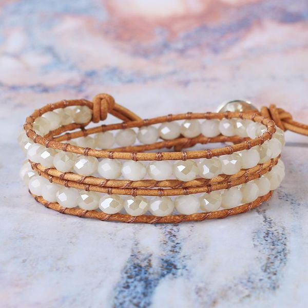 charm bracelets handmade woven crystal beaded for women boho fashion jewelry natural stone beads wrap lether rope bracelet, Golden;silver
charm bracelets handmade woven crystal beaded for women boho fashion jewelry natural stone beads wrap lether rope bracelet, Golden;silver