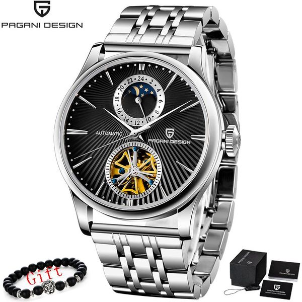 wristwatches pagani design 2021 luxury men watch brand sapphire glass tourbillon skeleton watches mechanical reloj hombre, Slivery;brown
wristwatches pagani design 2021 luxury men watch brand sapphire glass tourbillon skeleton watches mechanical reloj hombre, Slivery;brown