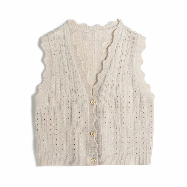 women's knits & tees 2021v collar high waist lace button short mesh cardigan women's vest solid color the outer fairy sweater, White
women's knits & tees 2021v collar high waist lace button short mesh cardigan women's vest solid color the outer fairy sweater, White