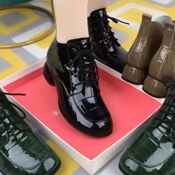 dress shoes retro patchwork leather high heels party wedding woman round toe bowknot prom dancing, Black