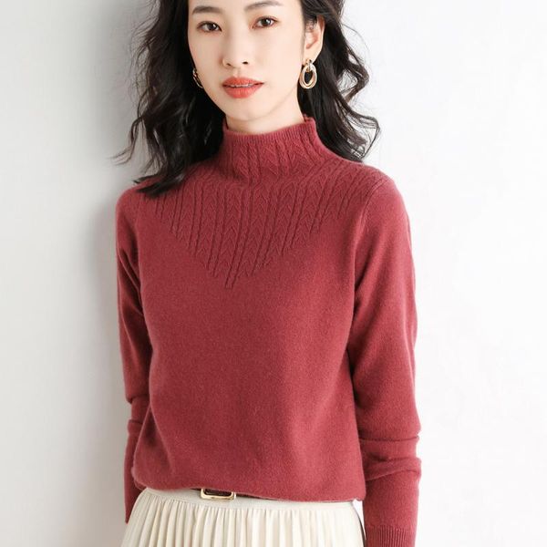 women's sweaters 2021 autumn and winter wheat ear half turtleneck sweater women pullover solid color knitted bottoming shirt top, White;black
women's sweaters 2021 autumn and winter wheat ear half turtleneck sweater women pullover solid color knitted bottoming shirt top, White;black