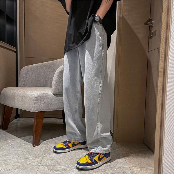 men's jeans 2022 loose straight pants solid color casual baggy homme cargo pocket men denim trousers, Blue
men's jeans 2022 loose straight pants solid color casual baggy homme cargo pocket men denim trousers, Blue