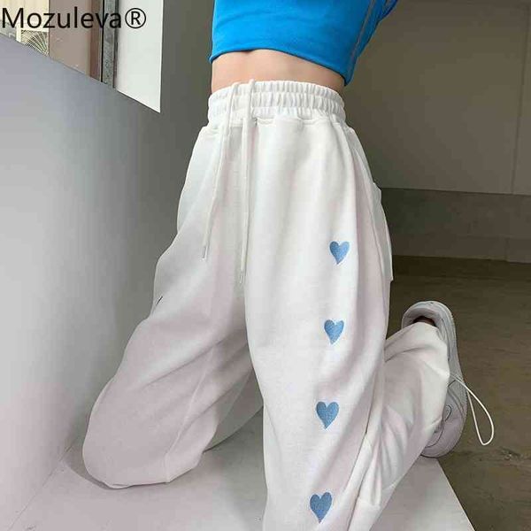 spring summer thin loose straight wide-legged woman pants elastic waist heart embroidery sportwear pant size s-4xl 210427, Black;white
spring summer thin loose straight wide-legged woman pants elastic waist heart embroidery sportwear pant size s-4xl 210427, Black;white