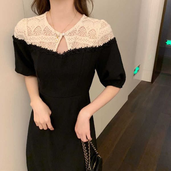 gentle mufu snow wind dress women's summer french tea break skirt lace stitching temperament hepburn small black, Black;gray
gentle mufu snow wind dress women's summer french tea break skirt lace stitching temperament hepburn small black, Black;gray