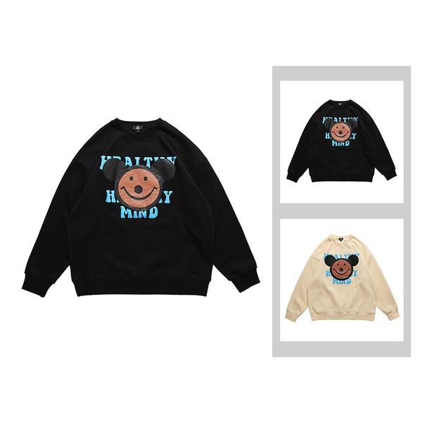 men's 2021 autumn new trend leisure t cartoon printed sweater youth round neck tide brand long sleeve, Black
men's 2021 autumn new trend leisure t cartoon printed sweater youth round neck tide brand long sleeve, Black