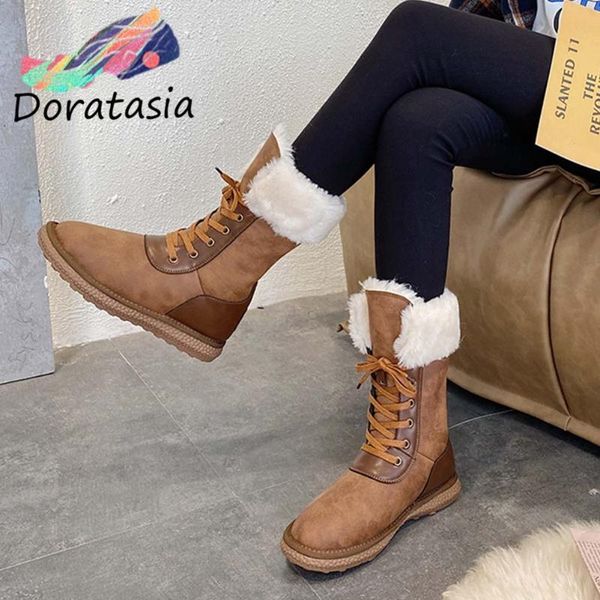 boots doratasia women lace up solid round toe ankle shoes short plush luxucy fashion winter, Black
boots doratasia women lace up solid round toe ankle shoes short plush luxucy fashion winter, Black