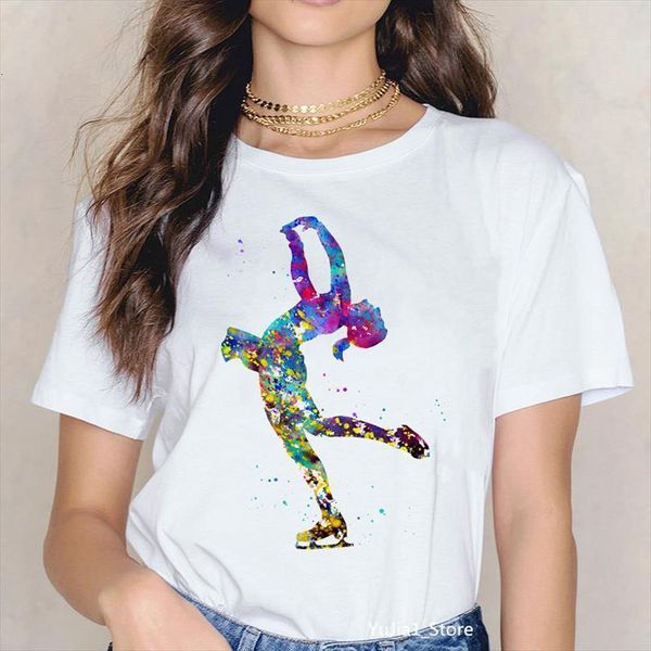 watercolor figure skating girl men t shirts print and womens sports tee femme harajuku kawaii white women summer clothes, White;black
watercolor figure skating girl men t shirts print and womens sports tee femme harajuku kawaii white women summer clothes, White;black