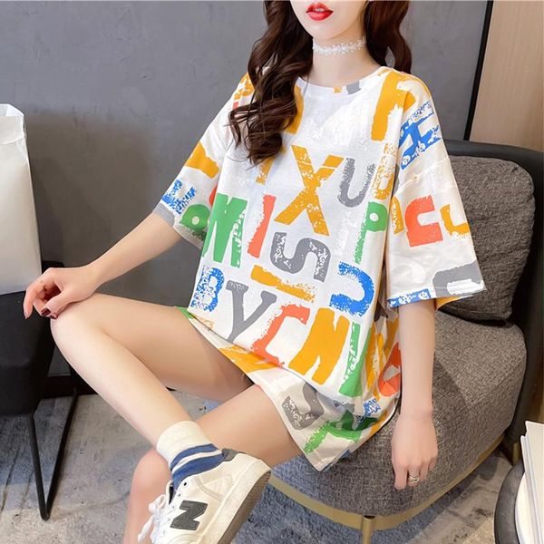 women's t-shirt #0834 white grey letter printed t shirt women pryppy style harajuku streetwear loose cotton short sleeve fashion
women's t-shirt #0834 white grey letter printed t shirt women pryppy style harajuku streetwear loose cotton short sleeve fashion