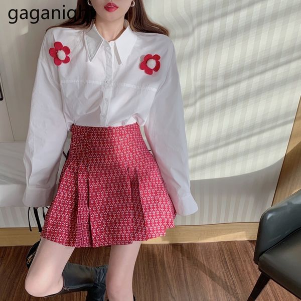 gaganight kawaii women two pieces set flower white long sleeve shirt red sweet mini short skirt spring outfits drop 210519
gaganight kawaii women two pieces set flower white long sleeve shirt red sweet mini short skirt spring outfits drop 210519
