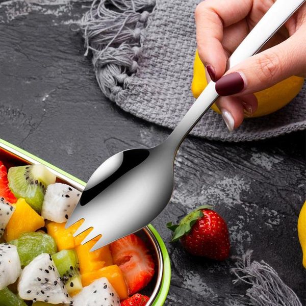 other dinnerware 304 stainless steel dual-use spoon fork creative weatern tableware long handle durable and safe
other dinnerware 304 stainless steel dual-use spoon fork creative weatern tableware long handle durable and safe