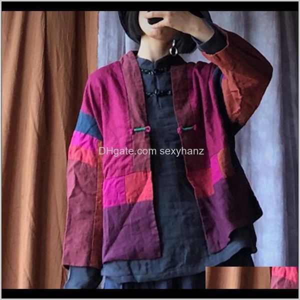 outerwear womens clothing apparel drop delivery qpfjqd 2021 autumn spring vneck linen women retro jackets loose casual chinese style coats f, Black;brown
outerwear womens clothing apparel drop delivery qpfjqd 2021 autumn spring vneck linen women retro jackets loose casual chinese style coats f, Black;brown