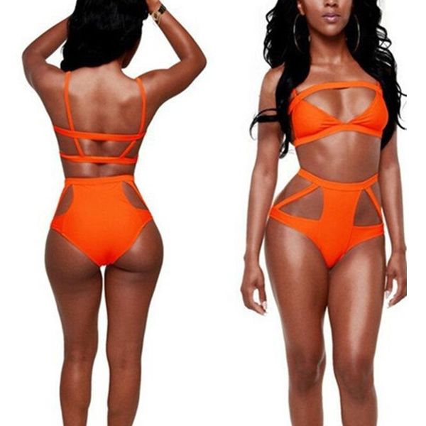 european and american style multi-rope swimsuit split hollow strap high waist bikini women women's swimwear, White;black
european and american style multi-rope swimsuit split hollow strap high waist bikini women women's swimwear, White;black