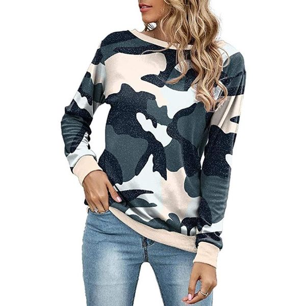 women autumn long sleeve crew neck sweatshirt camouflage printed pullover harajuku casual loose shirts streetwear women's t-shirt, White
women autumn long sleeve crew neck sweatshirt camouflage printed pullover harajuku casual loose shirts streetwear women's t-shirt, White