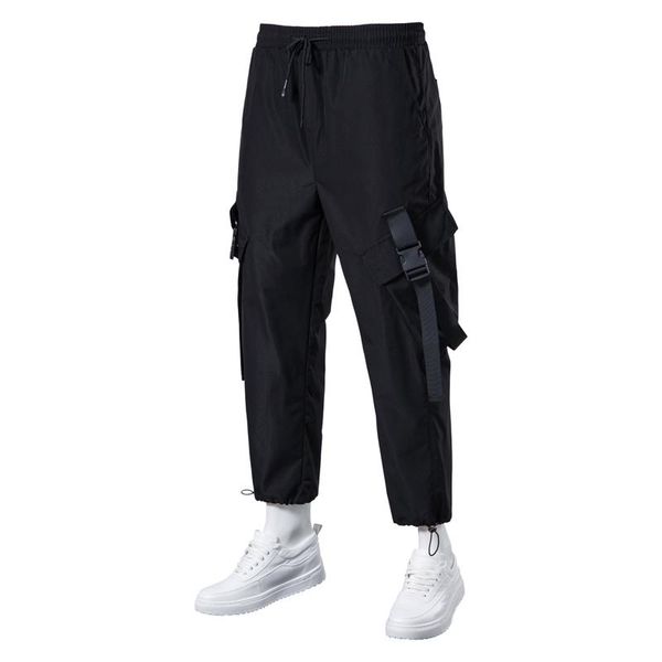 men's spring and summer solid color overalls trend fashion youth vitality loose straight casual trousers cropped trouser pants, Black
men's spring and summer solid color overalls trend fashion youth vitality loose straight casual trousers cropped trouser pants, Black