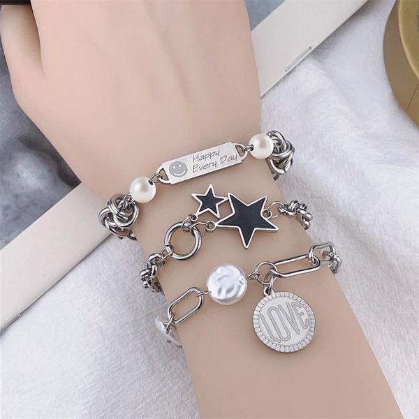link, chain trend fashion women's titanium steel gothic cross butterfly bracelets to buckle thick double hip hop bracelet jewelry, Black
link, chain trend fashion women's titanium steel gothic cross butterfly bracelets to buckle thick double hip hop bracelet jewelry, Black