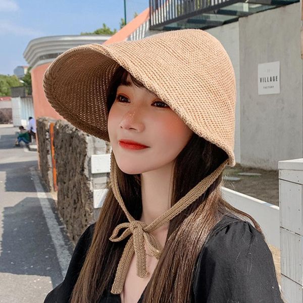 wide brim hats 2021 fluffy straw hat for women, summer hats, knitted or crocheted, panama sun protective hat, uv protection, women's ca, Blue;gray
wide brim hats 2021 fluffy straw hat for women, summer hats, knitted or crocheted, panama sun protective hat, uv protection, women's ca, Blue;gray