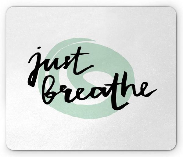 mouse pads & wrist rests just breathe pad, inspirational positive saying with modern brush calligraphy art, rectangle non-slip rubber
mouse pads & wrist rests just breathe pad, inspirational positive saying with modern brush calligraphy art, rectangle non-slip rubber