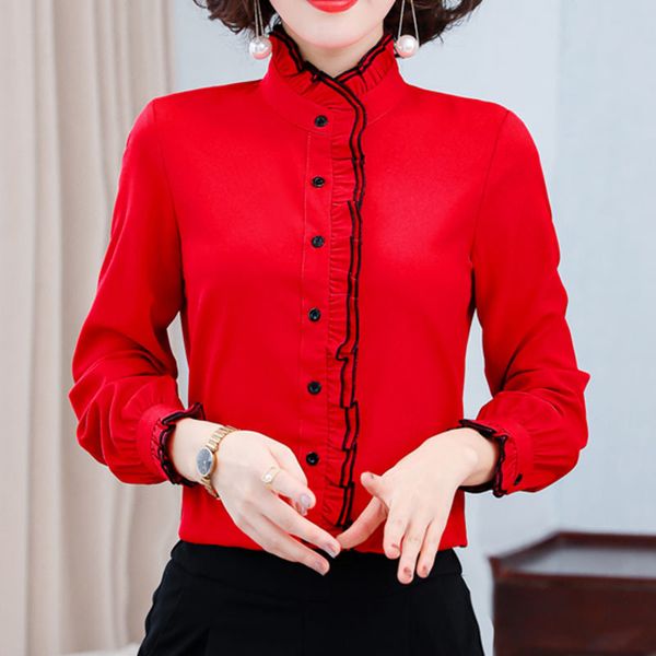 korean women shirts chiffon blouses woman ruffles blouse office lady long sleeve plus size vintage 210427, White
korean women shirts chiffon blouses woman ruffles blouse office lady long sleeve plus size vintage 210427, White