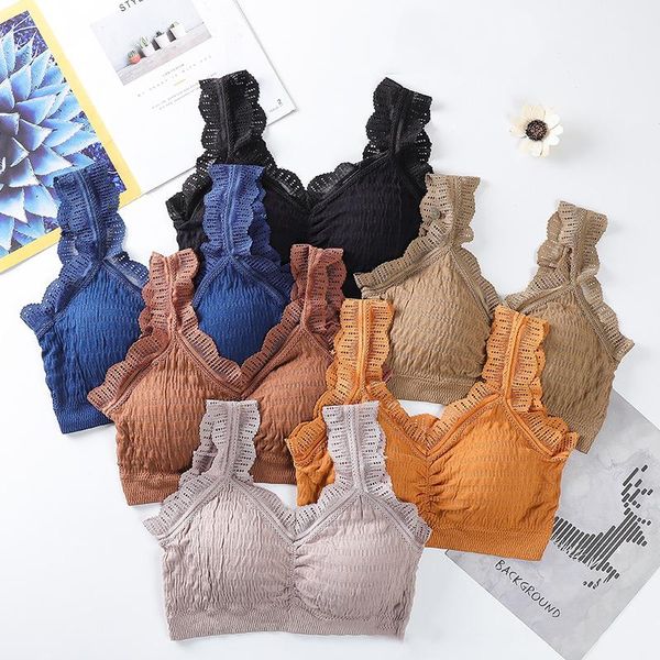 yoga outfit women 's fitness sport bra running lace underwear seamless gym gathered tube shockproof lingerie comfortable sportwear
yoga outfit women 's fitness sport bra running lace underwear seamless gym gathered tube shockproof lingerie comfortable sportwear