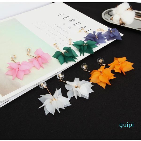 retro fresh saussurea involucrata earrings long personality korean petal earrings tide., Silver
retro fresh saussurea involucrata earrings long personality korean petal earrings tide., Silver