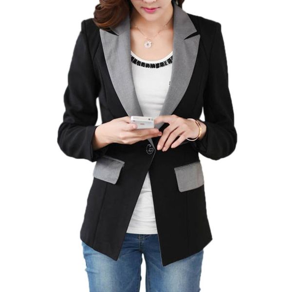 autumn est women blazers notched long sleeve single button slim fitting coats color patchwork pockets office lady suit jacket women's s, White;black
autumn est women blazers notched long sleeve single button slim fitting coats color patchwork pockets office lady suit jacket women's s, White;black