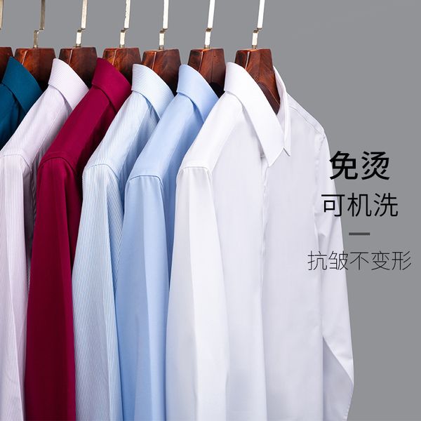 wrinkle resistant men's long sleeve white shirt summer elastic cotton business dress professional work, White;black
wrinkle resistant men's long sleeve white shirt summer elastic cotton business dress professional work, White;black