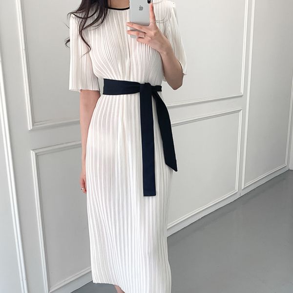dress korean chic summer women office ladies casual pleated short sleeve long bandage dresses elegante ol vestidos robe femme mlcy, Black;gray
dress korean chic summer women office ladies casual pleated short sleeve long bandage dresses elegante ol vestidos robe femme mlcy, Black;gray