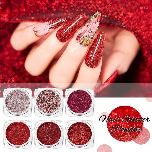 6pcs/set blue red siliver colorful nail glitters set holographics powder flake art sequins diy decoration1, Silver;gold
6pcs/set blue red siliver colorful nail glitters set holographics powder flake art sequins diy decoration1, Silver;gold