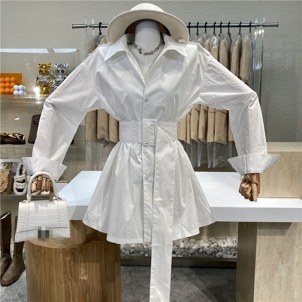 nicho light design mature air quality lapel shirt skirt 2021 artistic fresh tie waist dress sleeve, Black;gray
nicho light design mature air quality lapel shirt skirt 2021 artistic fresh tie waist dress sleeve, Black;gray