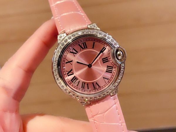 fashion women stainless steel rhinestone quartz wristwatch ladies dress roman number watches pink leather belt bracelet 36mm wristwatches, Slivery;brown
fashion women stainless steel rhinestone quartz wristwatch ladies dress roman number watches pink leather belt bracelet 36mm wristwatches, Slivery;brown