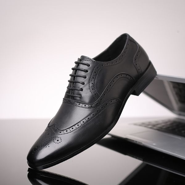 dress shoes fashion business men lace-up flat oxford mens shoe casual leather footwear male wedding es 5aeq, Black
dress shoes fashion business men lace-up flat oxford mens shoe casual leather footwear male wedding es 5aeq, Black