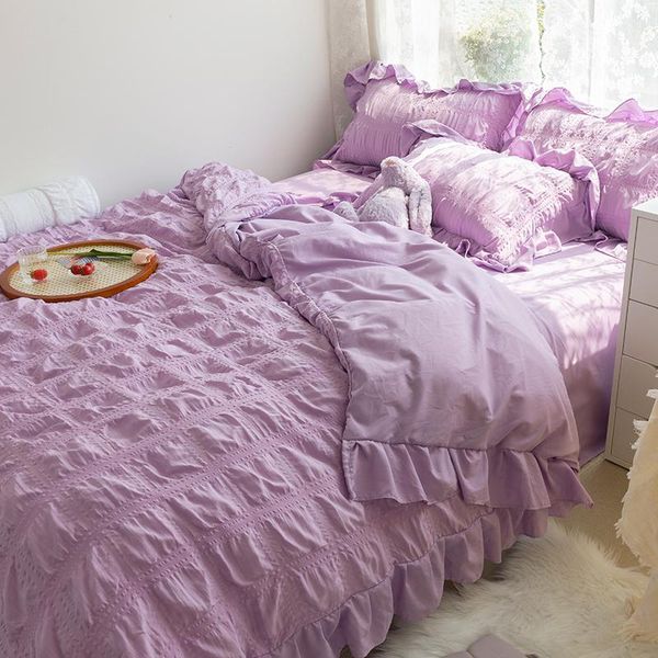 bedding sets oxygen solid set ruffles duvet cover 220x240 king size bed linen sheet 4pcs pillowcase home textiles
bedding sets oxygen solid set ruffles duvet cover 220x240 king size bed linen sheet 4pcs pillowcase home textiles