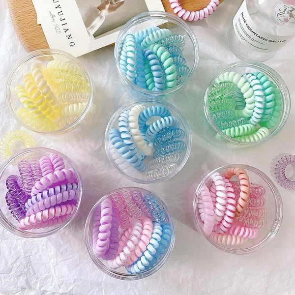 hair accessories 10pcs/box telephone wire spiral elastic band rope transparent rubber bands scrunchies ponytail holder gum girls tie, Slivery;white
hair accessories 10pcs/box telephone wire spiral elastic band rope transparent rubber bands scrunchies ponytail holder gum girls tie, Slivery;white